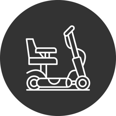 tekerlekli sandalye ikonu vektör illüstrasyonu