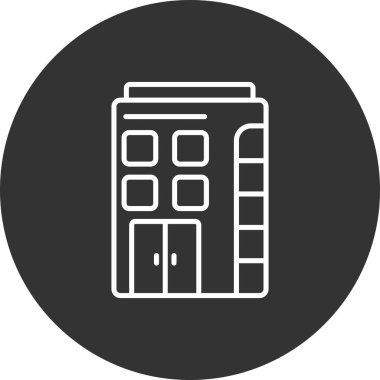 Modern yapı simgesinin vektör illüstrasyonu