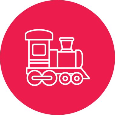 Lokomotif kutsal kişilerin resmi, vektör çizim