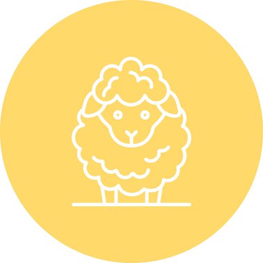 Vektör koyun simgesi, illüstrasyon