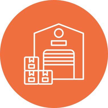 Depo simgesi vektör illüstrasyonu