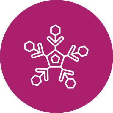 Eşsiz kar tanesi vektör simgesi