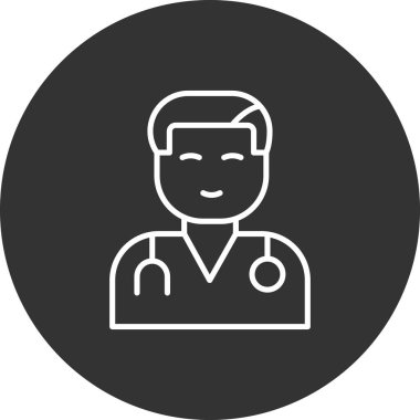 doktor simgesi, vektör illüstrasyonu