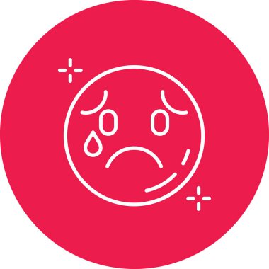 Üzgün bir yüzün vektör çizimi