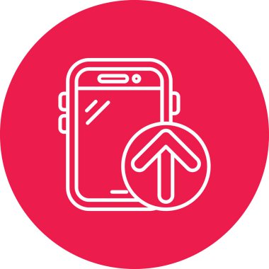 Cep telefonu simgesi, vektör illüstrasyonu