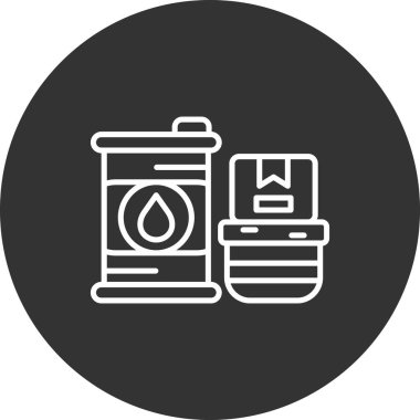 Yağ kutusu ikonu. Petrol kutusu simgesinin ağ için basit bir illüstrasyonu