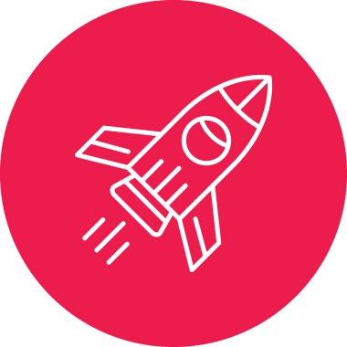 roket ikonu vektör illüstrasyonu