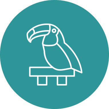 papağan simgesi vektör illüstrasyonu