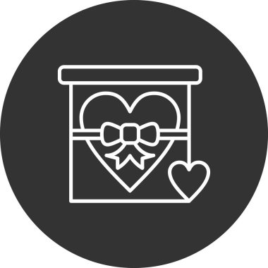 vektör kutusu aşk simgesi