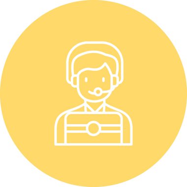 Avatar man simgesi vektör illüstrasyonu