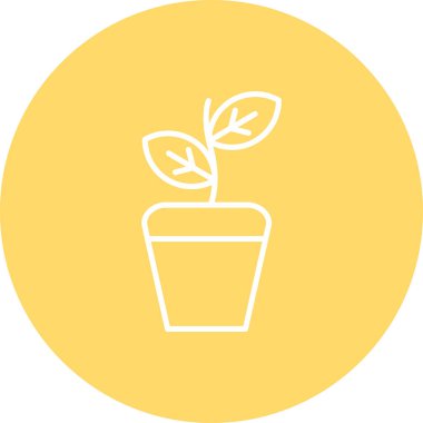 Bitki. Web simgesi basit illüstrasyon