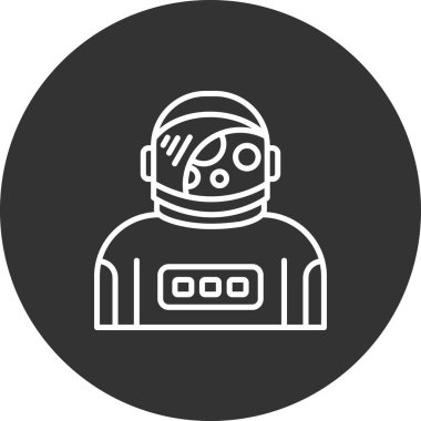 Web ve mobil uygulaması tasarımı, astronot logo kavramı için beyaz arka plan üzerinde izole astronot simge vektör