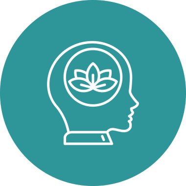 beyin ikonu vektör illüstrasyonu