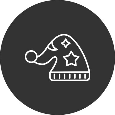 vektör Noel şapkası simgesi