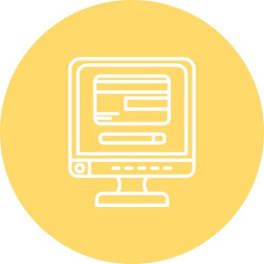 bilgisayar vektör simgesi modern basit tasarım