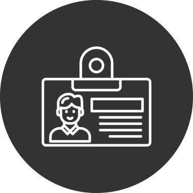 kimliği rozet simge vektör çizim