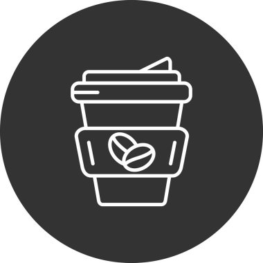 Kahve fincanı. Basit resimleme