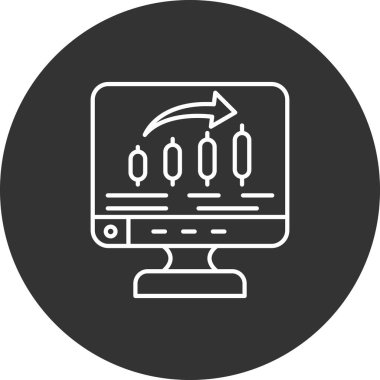 Dizüstü bilgisayar simgesi vektör çizimi