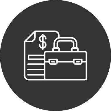 para çantası simgesi, vektör illüstrasyonu