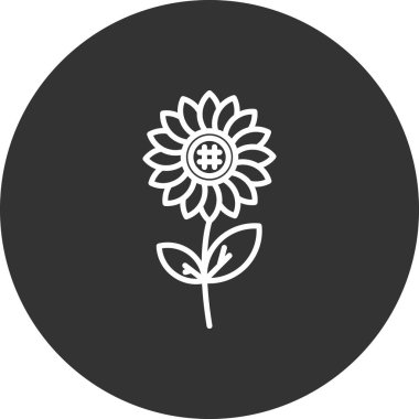 çiçek simgesi vektör illüstrasyonu