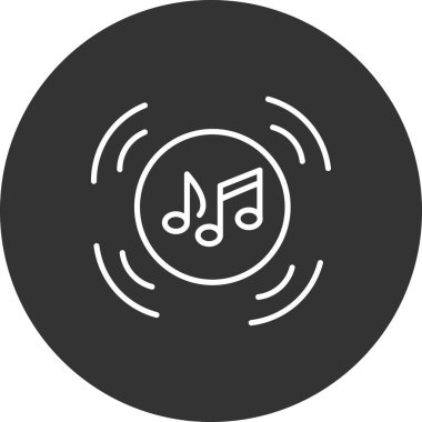 müzik notası vektör çizgisi simgesi, g - müzik konsepti