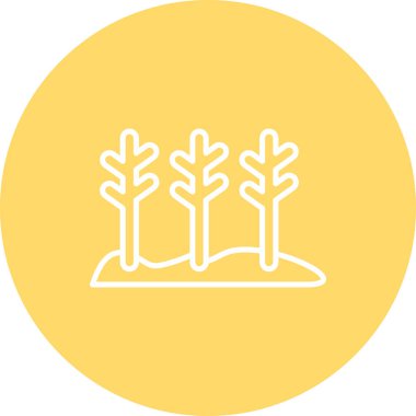 Ağaç simgesinin vektör illüstrasyonu