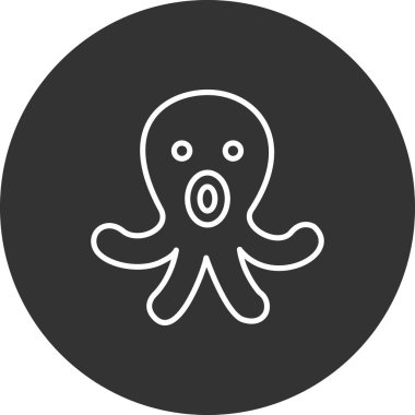 vektör ahtapot simgesi çizimi