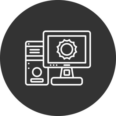 Bulut simgesi olan bilgisayar monitörü