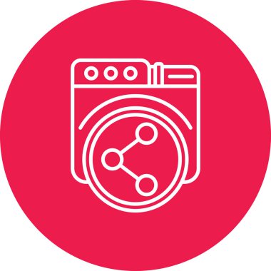 çamaşır makinesi simgesi. vektör illüstrasyonu