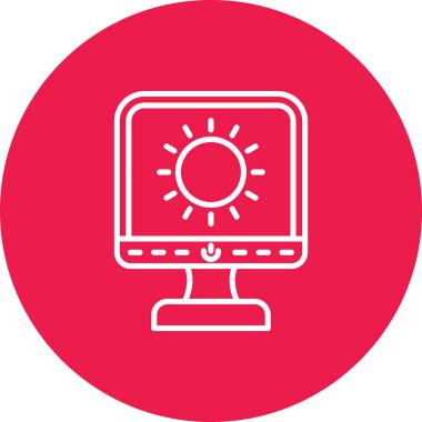 Bilgisayar. Web simgesi basit illüstrasyon