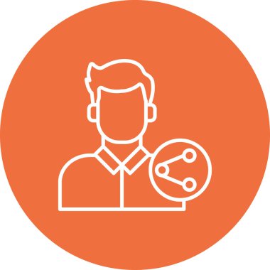 Tornavida simgesi olan insanın vektör illüstrasyonu