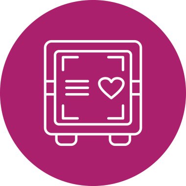 kalp vektör simgesi modern illüstrasyon