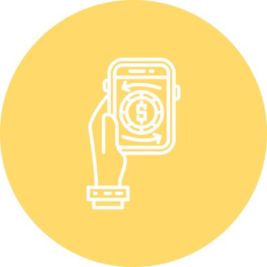 Cep telefonu simgesi, vektör illüstrasyonu