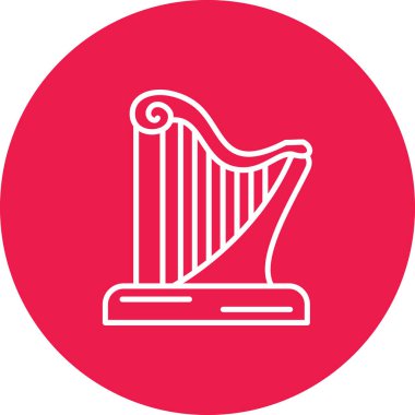 vektör harp simgesi illüstrasyonu