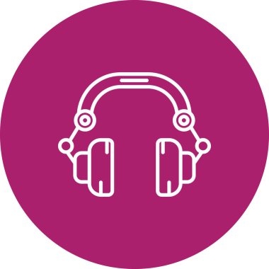 vektör kulaklıkları düz biçim simgesi