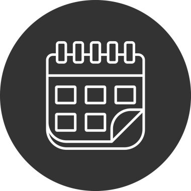 Takvim simgesi vektör illüstrasyonu