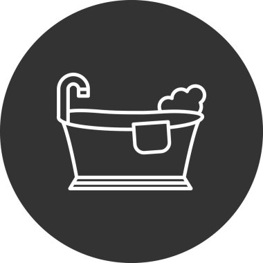 banyo ikonu vektör illüstrasyonu