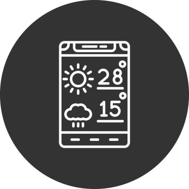 Hava durumu simgesi, vektör illüstrasyonu