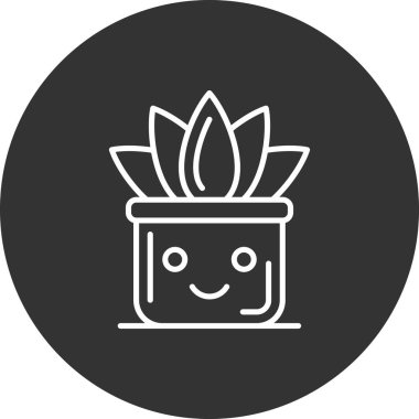 Kaktüs simgesi vektör illüstrasyonu