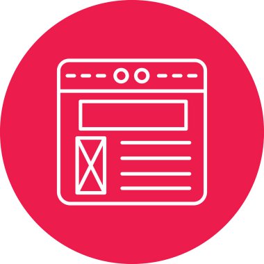 Tarayıcı. Web simgesi basit illüstrasyon