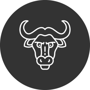 inek simgesi vektör illüstrasyonu