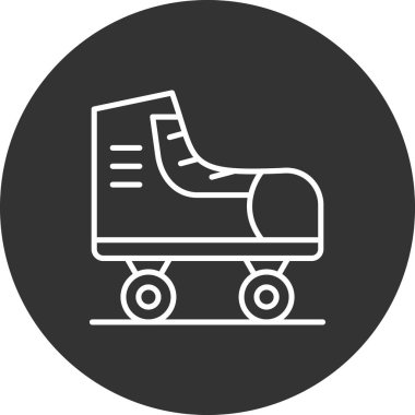 Moda stili izole edilmiş arka planda paten simgesi