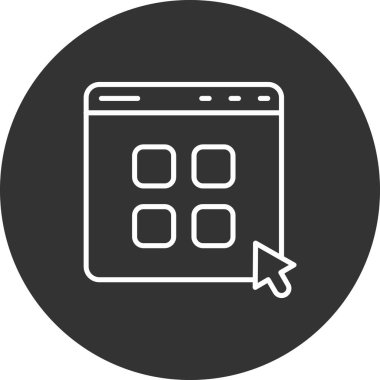 Modern simgenin vektör illüstrasyon tasarımı