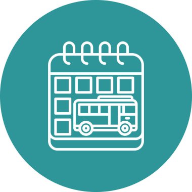 bus simgesi, vektör illüstrasyonu