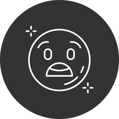 vector illustration of a sad face icon