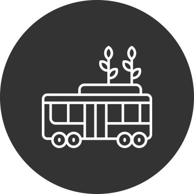 bus simgesi vektör illüstrasyonu