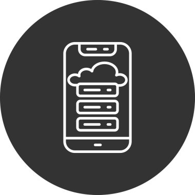 Modern bulut simgesinin vektör illüstrasyonu