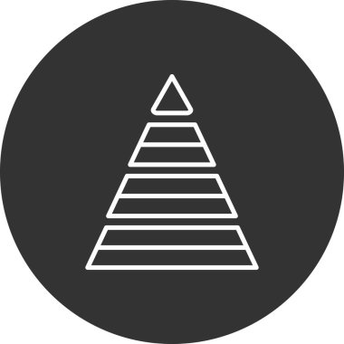 Piramit. Web simgesi basit tasarım