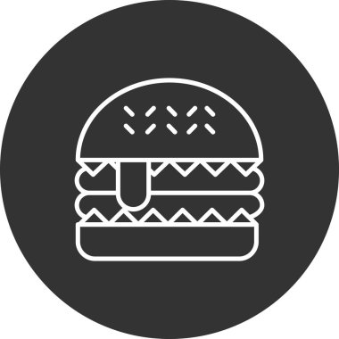 Beyaz arkaplanda Burger vektör çizimi