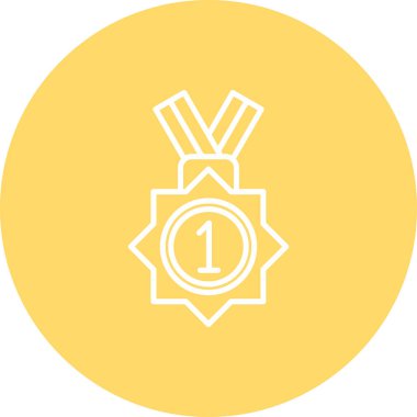 Madalya ikon vektör illüstrasyonu